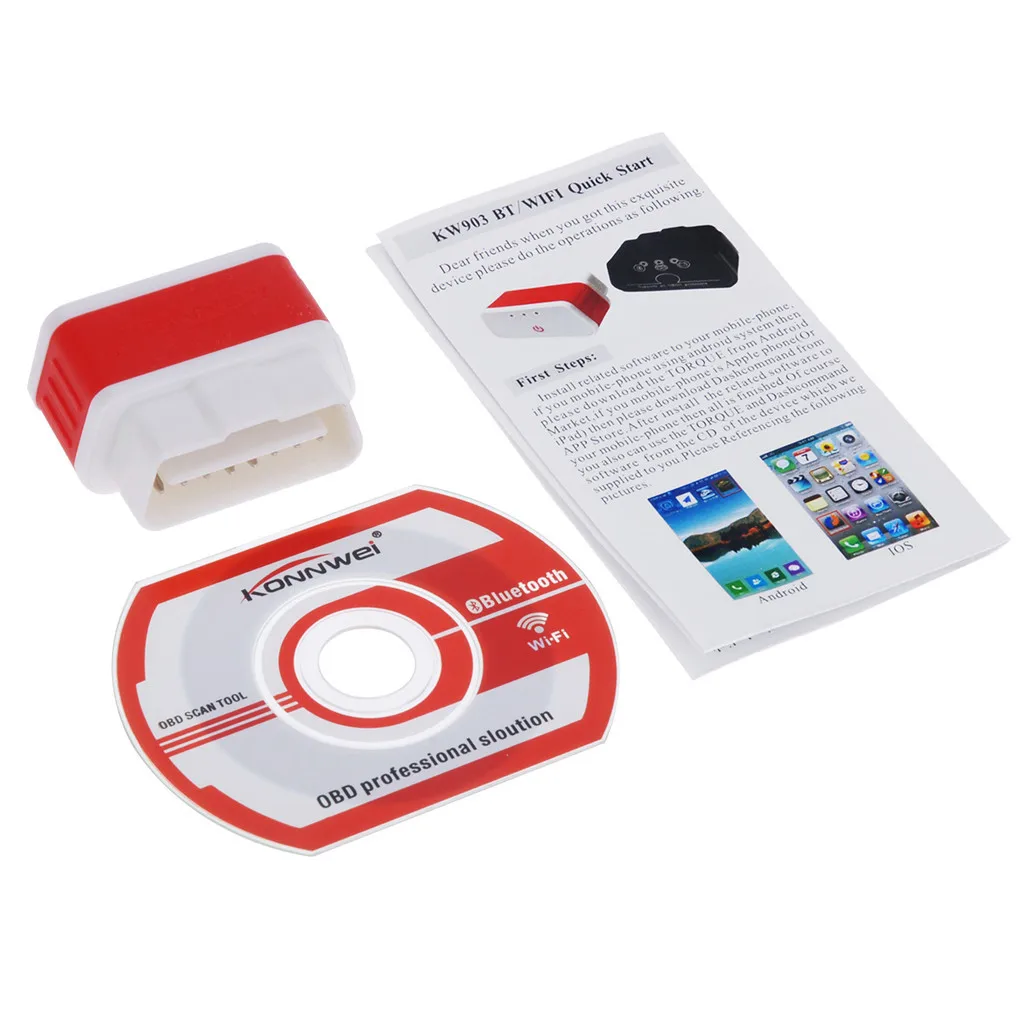 KW903 Bluetooth 3 0 для Android и IOS система Iphone OBD2 диагностический инструмент ELM327