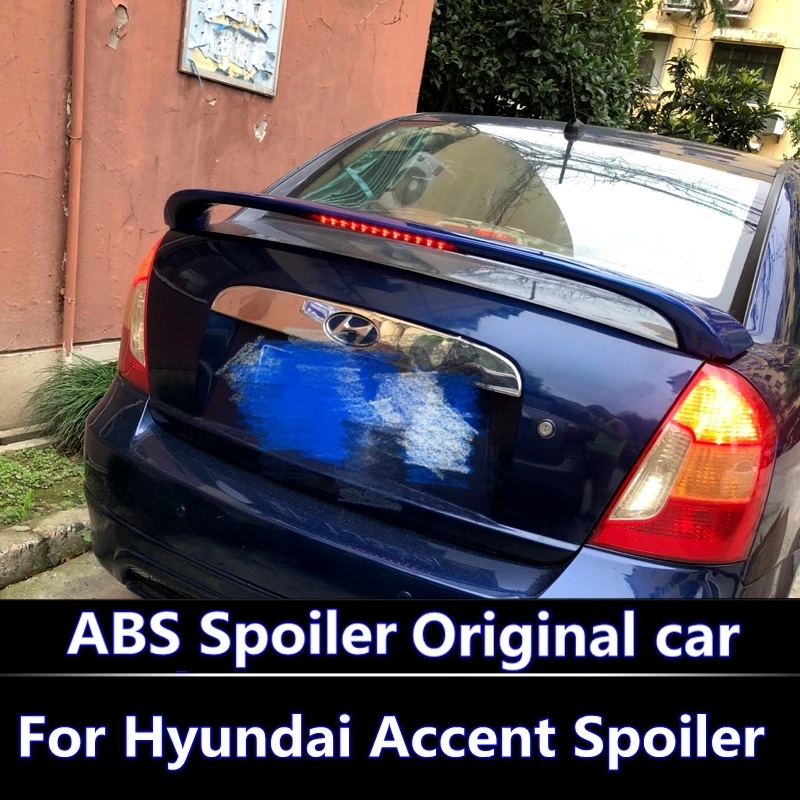Для Hyundai Accent спойлер 2007 2013 высокое качество АБС пластик Неокрашенный праймер