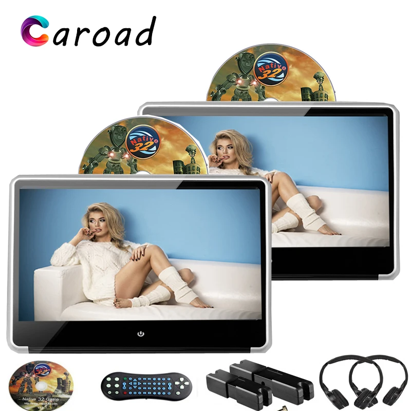 Автомобильный DVD подголовник 11 6 дюймов цифровой IPS сенсорный экран HD 1080P