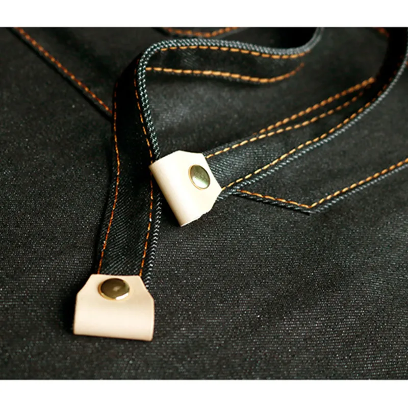 Черный серый синий джинсовый фартук для бариста бармена ожидания кондитерских