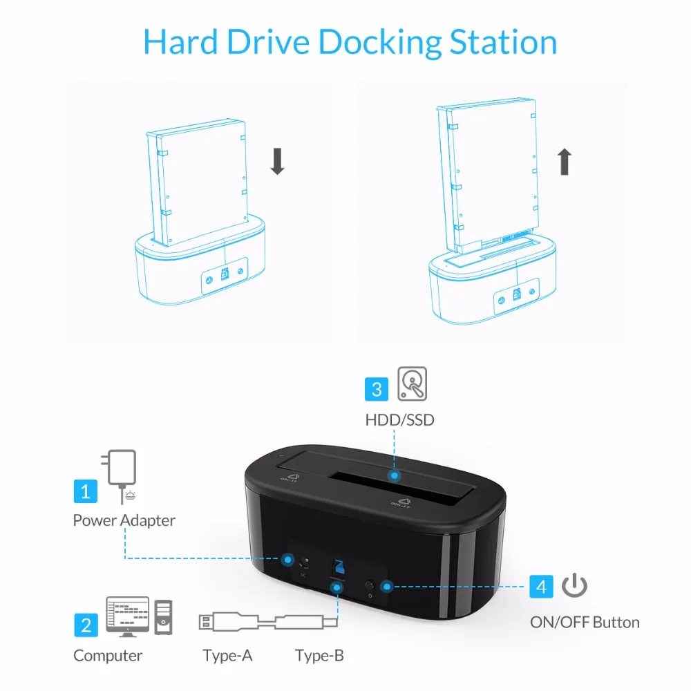 Док станция ORICO 6218US3 для жесткого диска 5 Гбит/с USB 3 0|drive docking|hard drive dockinghdd docking |