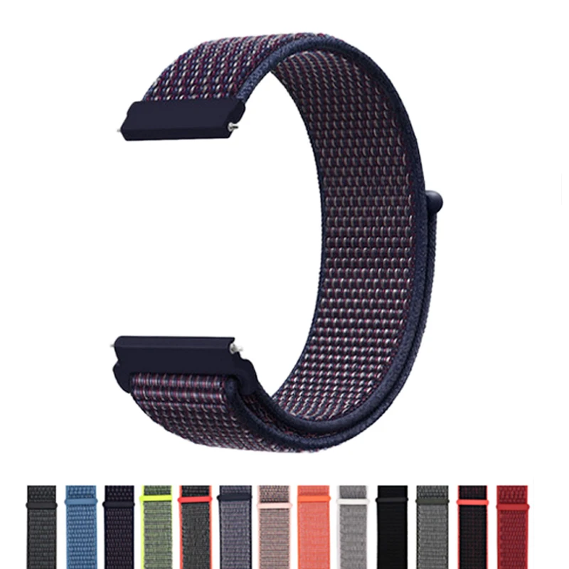 20 мм нейлоновые мягкие полосы для Xiaomi Huami Amazfit Bip BIT ремешок для часов Ремешок Для galaxy Watch 42 мм Активный/gear s2 браслет