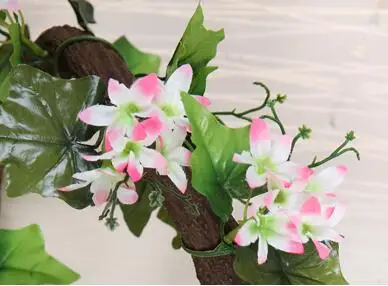 Глициния лоза цветок ротанга искусственный Шелковый для кондиционера канала