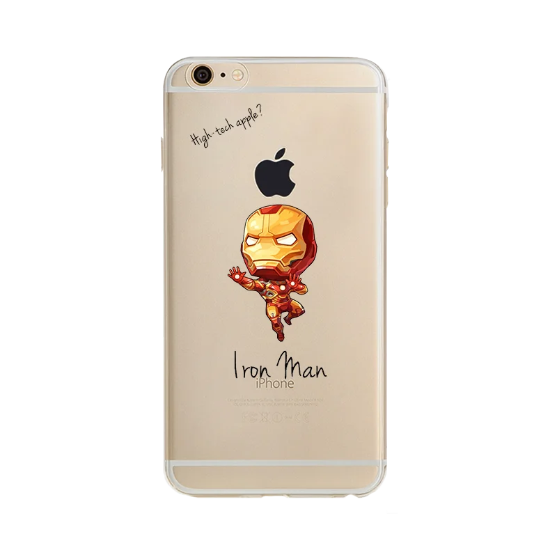 Новое поступление чехол для iPhone 5 5S se 6 s 7 8 Plus крутой Marvel Мстители узор X задняя