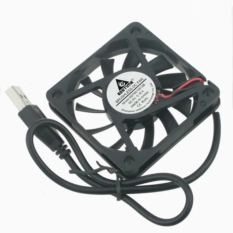 USB немой Новый DC 5 В 6 см 60 мм 60X10 6010 ноутбук Настольный вентилятор охлаждения |