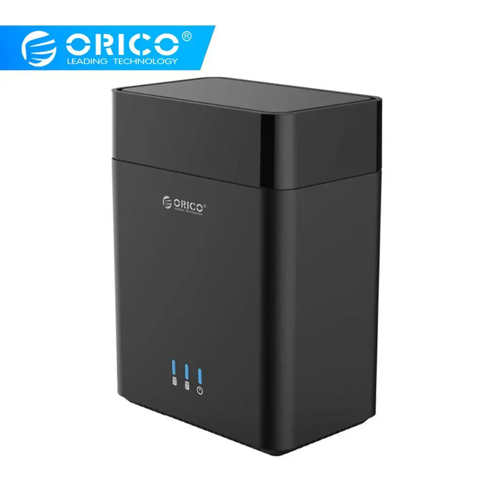 ORICO 2-Bay магнитного типа 3,5 дюймовый корпус жесткого диска USB3.0 для SATA3.0 3,5 в HDD чехол Поддержка UASP 12V6. 5A Мощность макс. 20 ТБ
