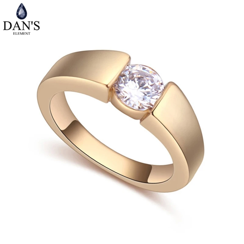 DAN'S Element фирменные настоящие AAA циркониевые микроинкрустации розового золота