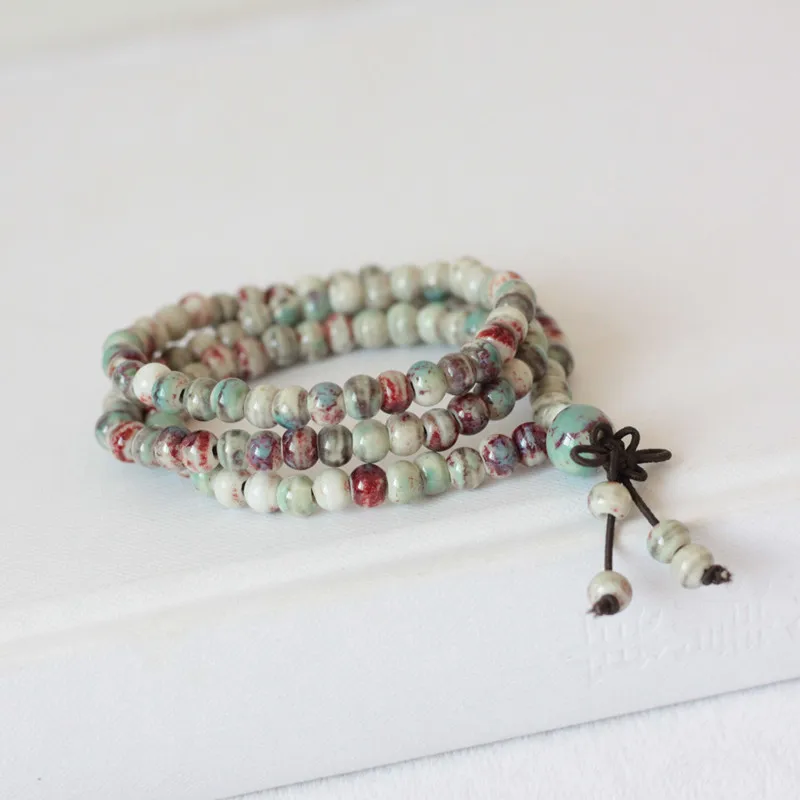 Женский браслет в этническом стиле с бусинами Будды 6 мм | Украшения и аксессуары