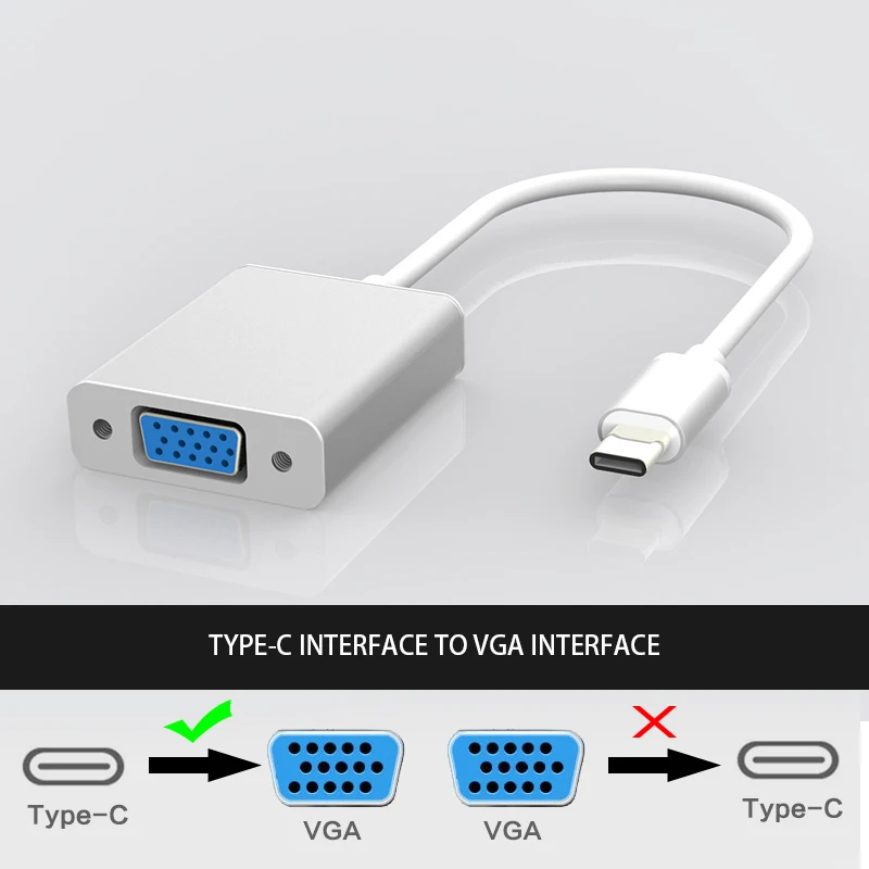 HDMI Usb 3 1 Type C в VGA видео конвертер USB-C 4K мобильный компьютер type-c адаптер для