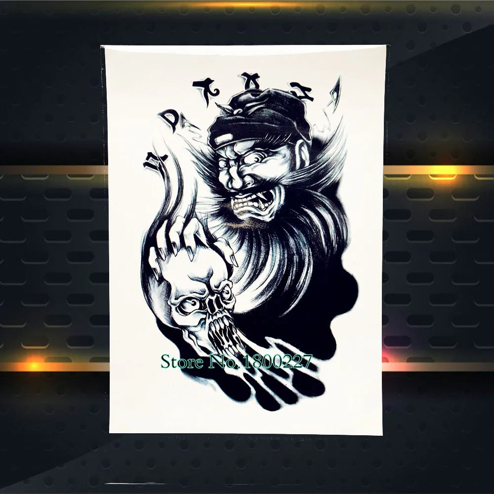 1 шт. Китайские известные люди Гуань Ю рыцарь временная татуировка мужские боди