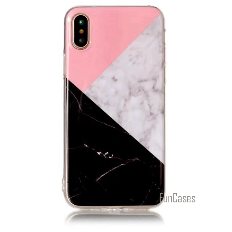 Чехол для iphone X из гранита и мрамора силиконовый прозрачный мягкий чехол ТПУ Apple 10