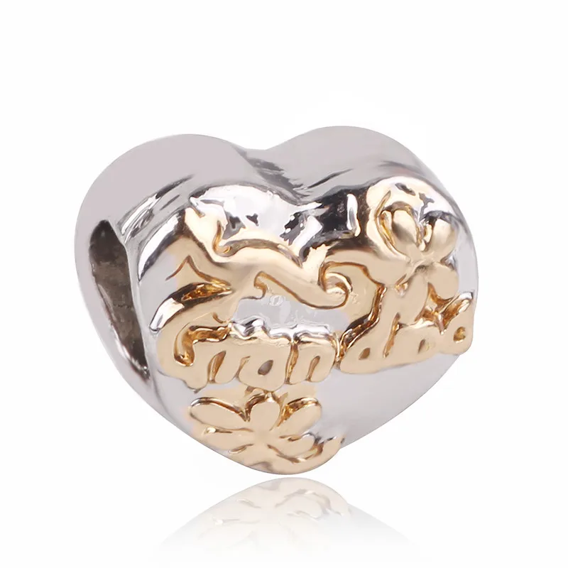 C062 Dodocharms бисер Подходит Pandora прекрасный подарок для девочки Микки серебряный цвет четырехлистный клевер кулон подарок мишка - Цвет: C062