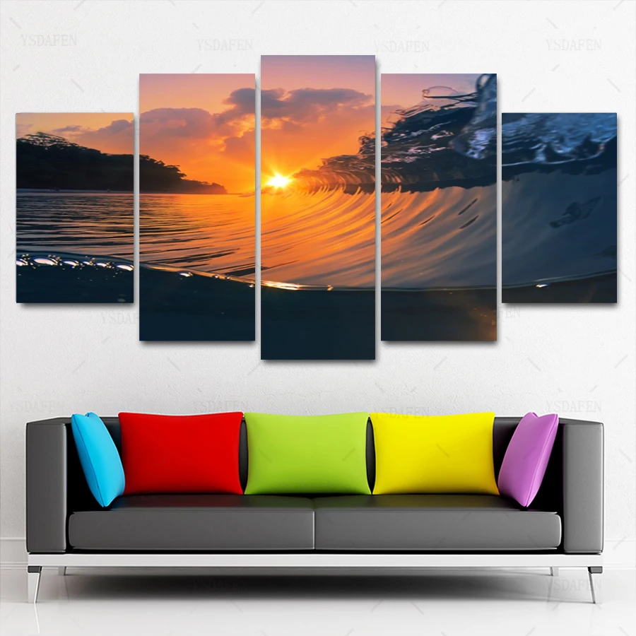 

HD print olieverf Film modulaire foto Scenery poster kind room decor woondecoratie 5 stks canvas art z472