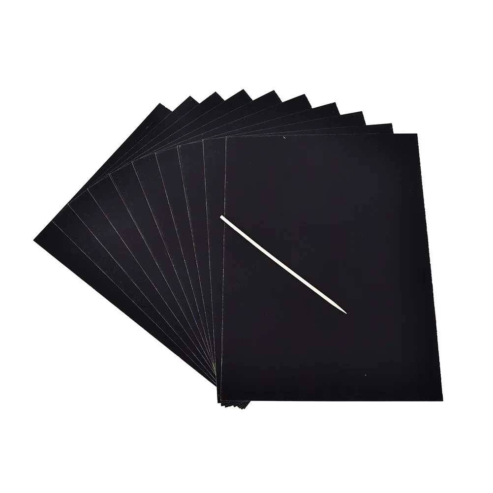 10 листов радужной разноцветной трафарет для гравировки Крафта с ручкой бумага