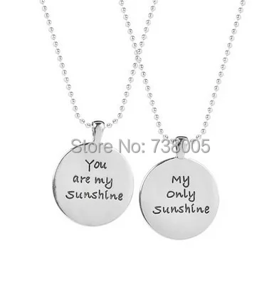 2015 новые модные лучшие друзья BFF Forever You My Sunshine my only sunshine серебряные ожерелья с
