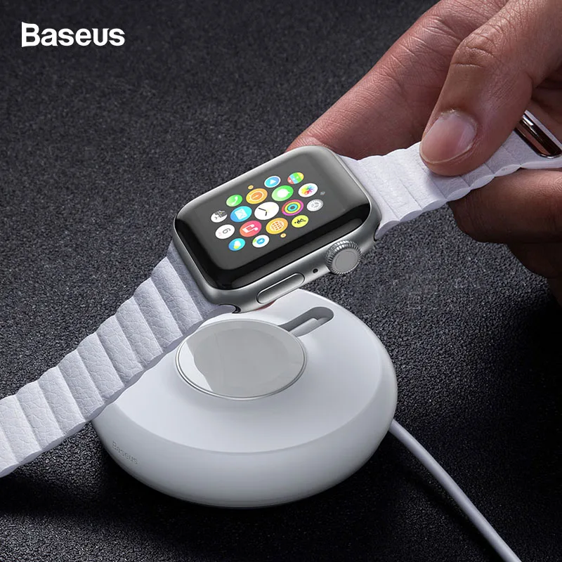 Baseus Qi Беспроводное зарядное устройство для Apple Watch 4 3 2 1 серия магнитное USB зарядное устройство портативное Быстрое беспроводное зарядное устройство для iWatch
