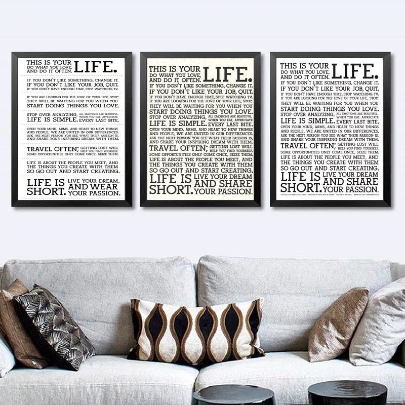 

This Is Your Life New Hot Art Poster Silk Light Canvas Painting Print For Home Wall Decor