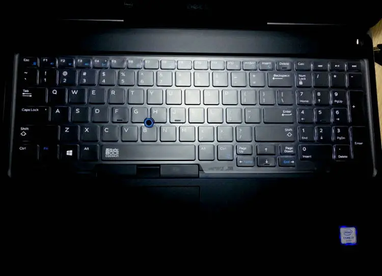 Прозрачная клавиатура из ТПУ для ноутбука Dell Latitude E5550 E5570 E5580 Precision M3510 M7510 M7710 7710 7510