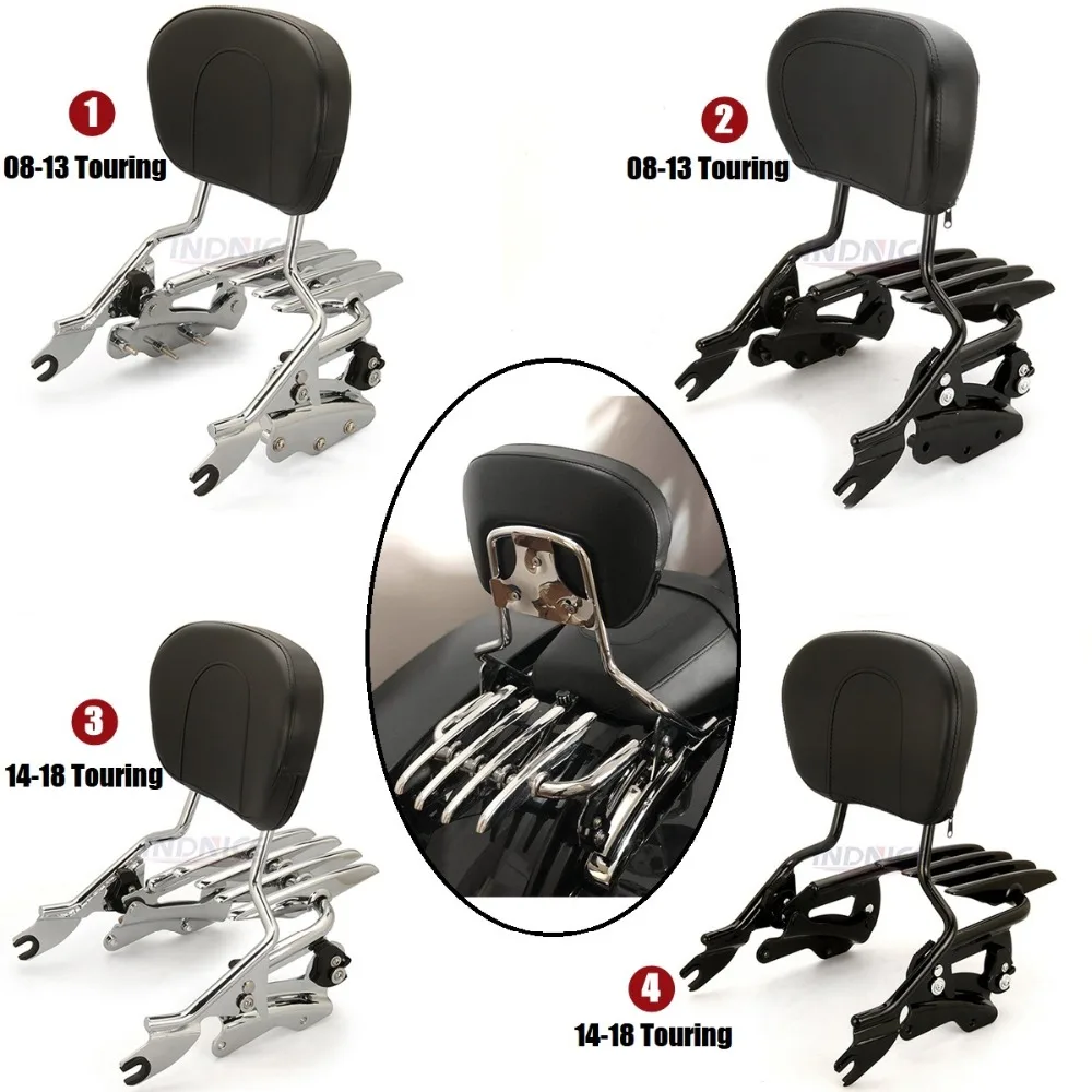 Спинка Sissybar + комплект оборудования для стыковки багажная стойка Harley Touring Street Glide