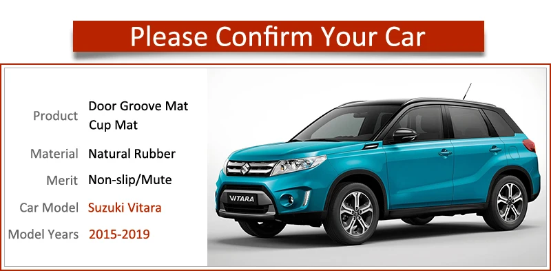 Противоскользящий коврик для ворот резиновые подставки Suzuki Vitara 2015 2016 2017 2018 2019 LY