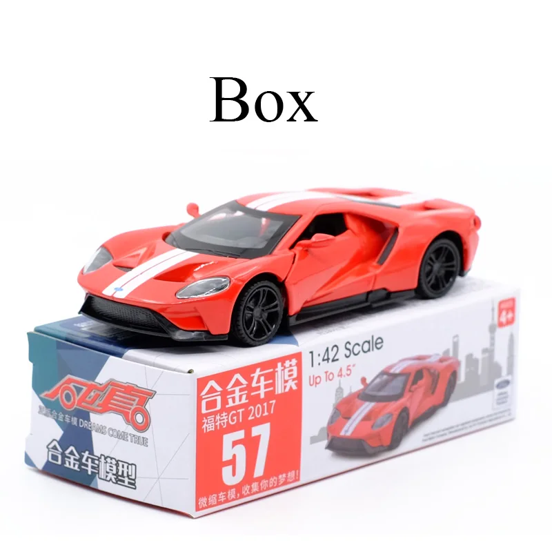 Red Новое поступление Caipo 1:42 Ford GT литая под давлением модель автомобиля игрушка с вытягиванием назад/для детей Подарки/обучающая коллекция игрушек - Цвет: Red