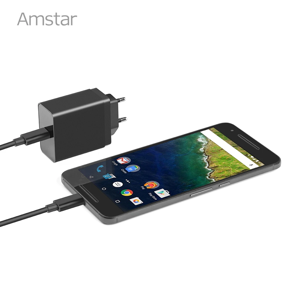 Зарядное устройство Amstar USB C 5 V/3A 15W Type-C настенное зарядное для Google Pixel/Pixel XL Lumia 950xl/950