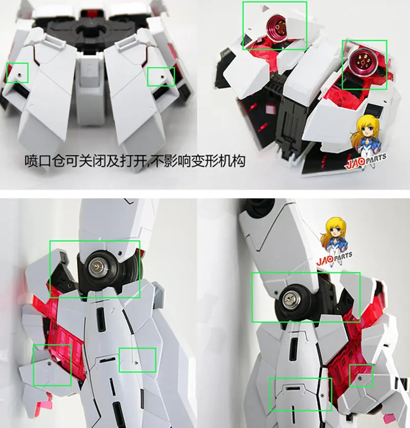 JAOparts Металлический Набор модифицированных деталей ДЛЯ Bandai PG 1/60 RX 0 Unicorn Gundam DJ006|metal