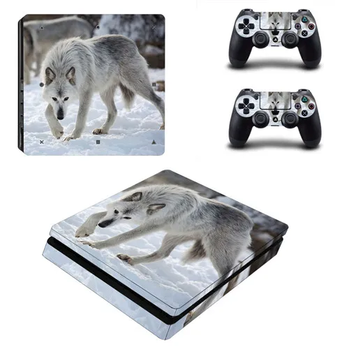 Индивидуальный дизайн волк Дракон PS4 тонкая кожа Наклейка виниловая для консоли Playstation 4 и 2 контроллеров PS4 тонкая кожа Наклейка - Цвет: YSP4S-2303