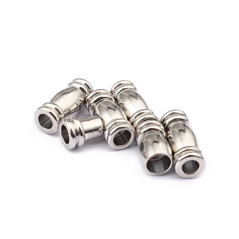 

10 Sets 4mm Round Barrel Magnetic Clasp/Closure For Leather Bracelet Findings
