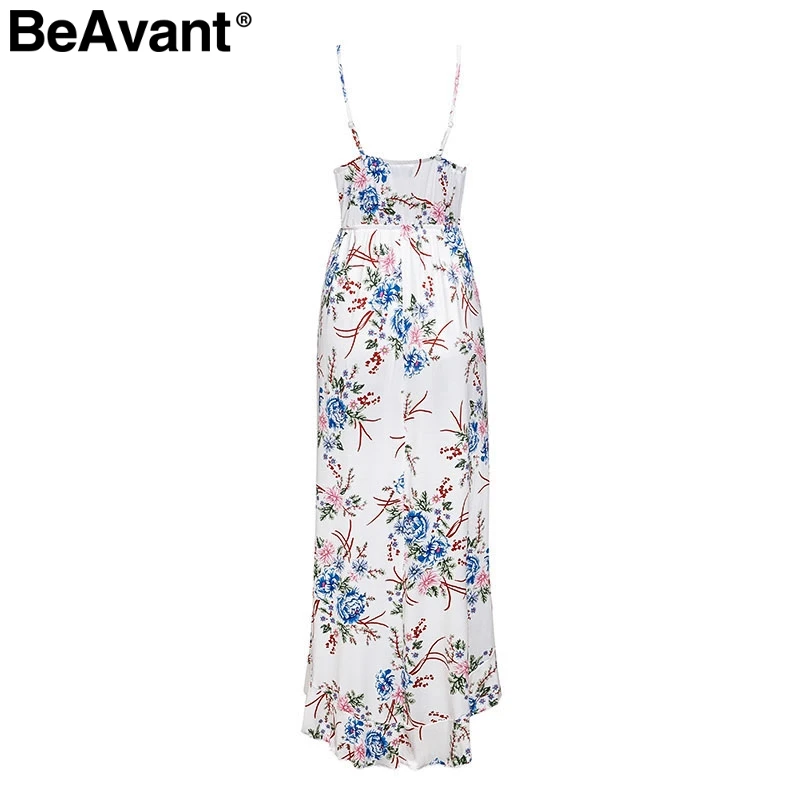 BeAvant чешские Спагетти ремень длинное платье для женщин с v-образным вырезом