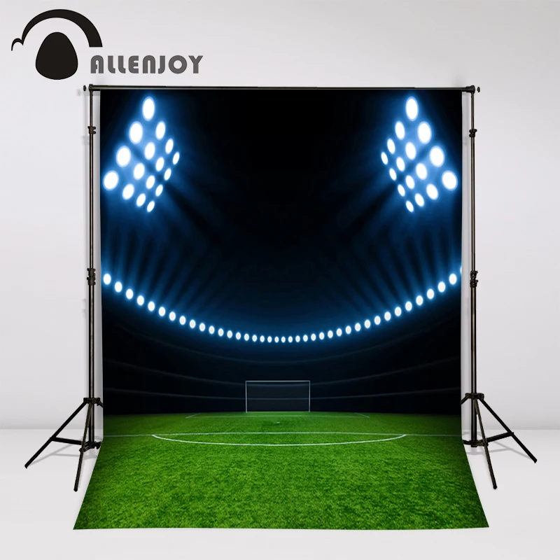 Фон для фотографий Allenjoy Виниловый фон фотостудии Зеленый Спортивный футбольной