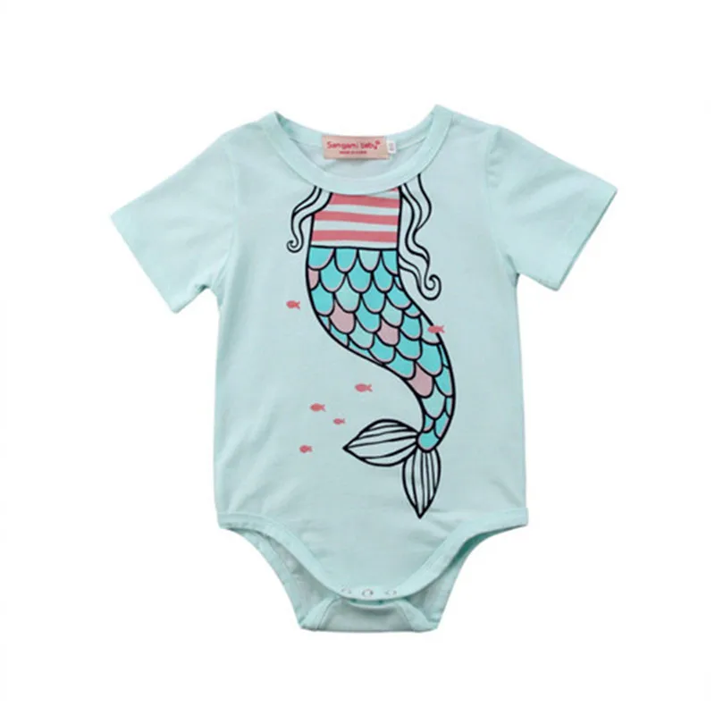 Новинка комбинезон Русалочки для новорожденных девочек одежда подвижных игр