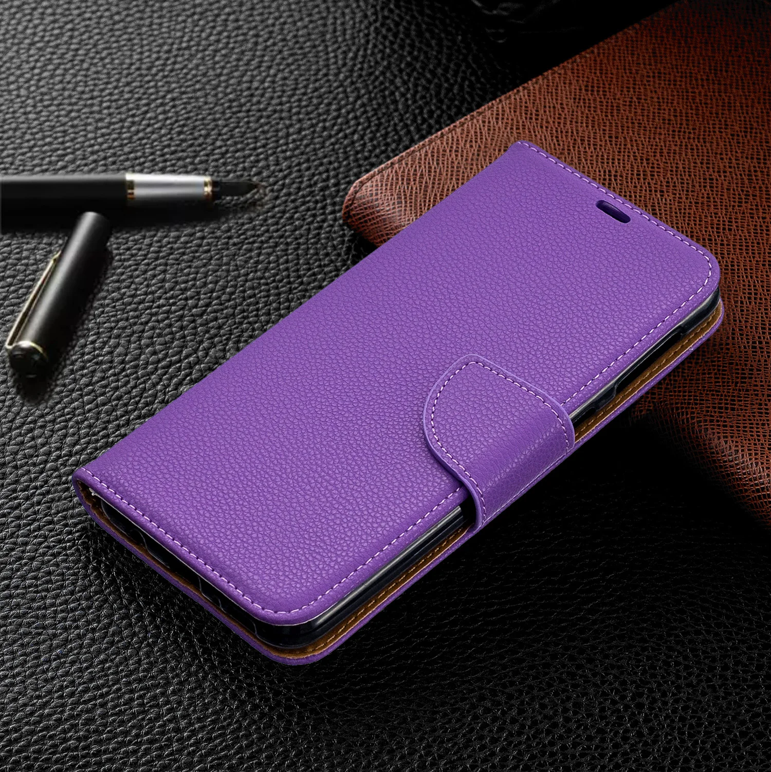 Fundas Роскошный кожаный чехол-книжка с бумажником для телефона Чехлы для samsung Galaxy A10 A20 A40 A50 A70 M30 S10 плюс S10e S9 J 4 6 Coque черный чехол