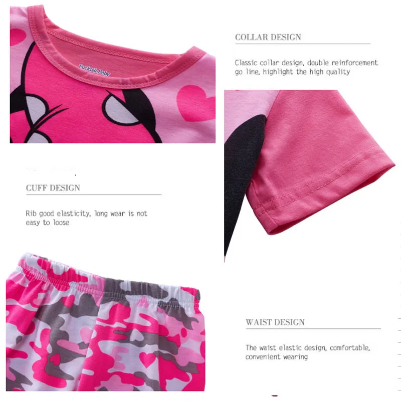 Милая одежда для маленьких девочек Новая летняя хлопковая Домашняя с короткими