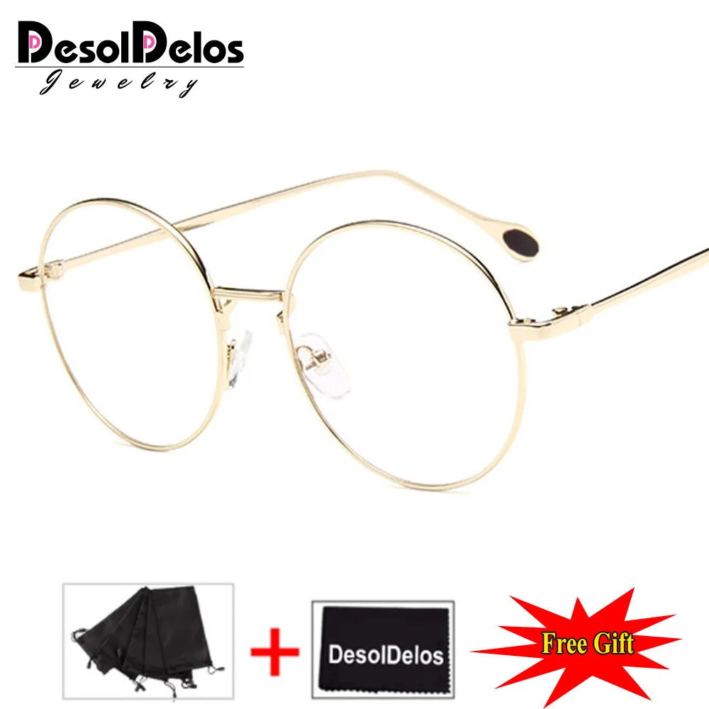 

Women Optical Glasses Frame Men Square Gold Metal High Quality Small Round Transparent Eyeglasses Frame Women Unisex