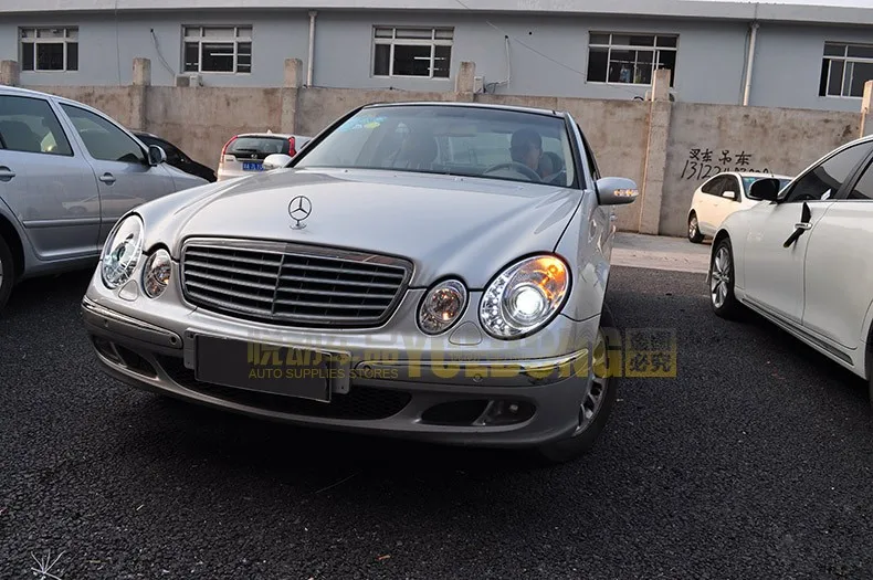 Высококачественный чехол для автомобиля для Benz W211 E240 E200 E280 фары светодиодный DRL Объектив двойной луч HID Xenon