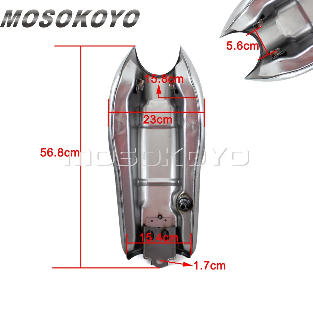 Бензиновый топливный бак для кафе 2 4 галлона с крышкой Kawasaki KZ Yamaha XVS SR XS Honda CB GL Suzuki
