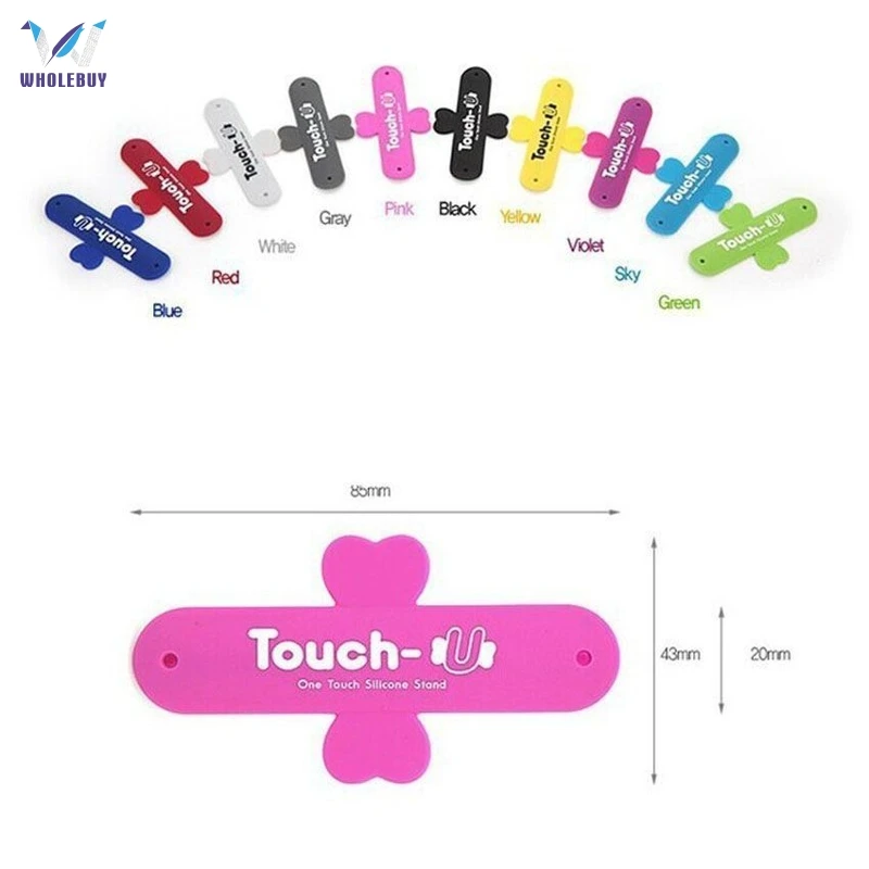 500 шт./лот Mini Touch U One силиконовая подставка кольца на палец универсальный