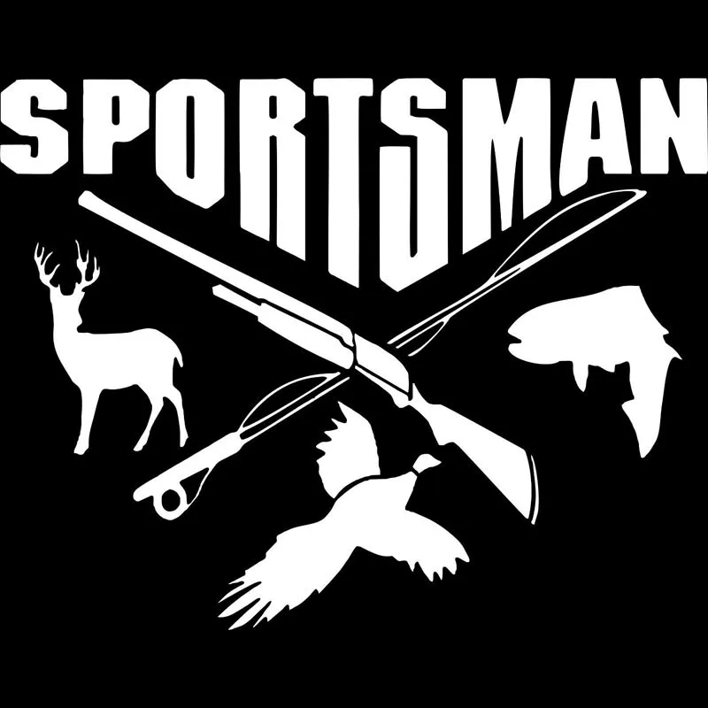 Наклейка на мотоцикл спортивный человек Охота Рыбалка олень рыба охота наклейки