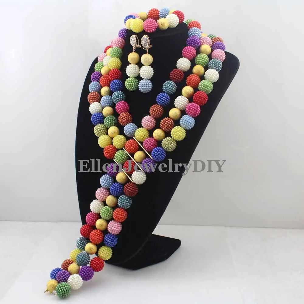 Новый очаровательный маскарадный нигерийский Свадебный комплект ювелирных