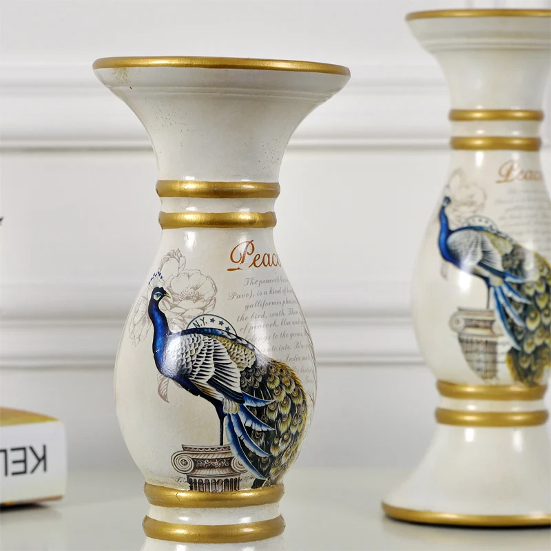 European American Retro Candlestick pastoral countryside painted ceramic high-end home decorations Candle |