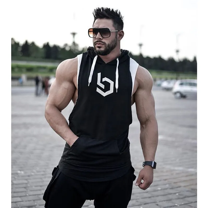 Летняя майка для бодибилдинга мужская спортивная одежда фитнеса жилет с