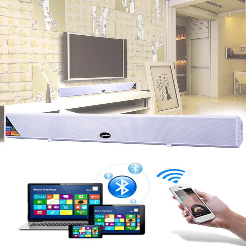 Bluetooth ТВ звук бар Домашний кинотеатр система объемный Hi Fi беспроводной настенный