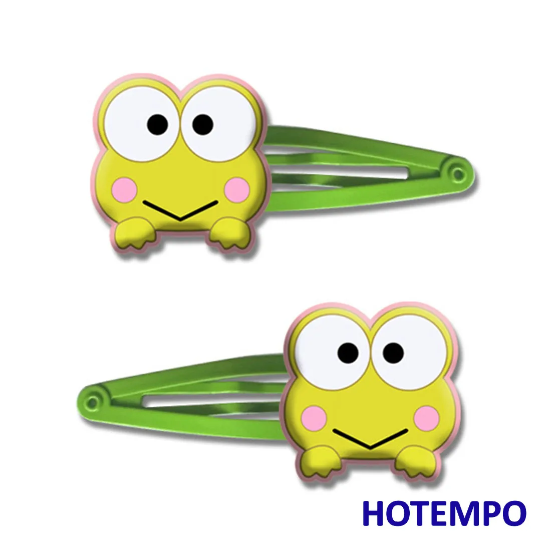 Япония Kawai мультфильм Keroppi Kuromi Мелодия пурин Pochacco Maru Sam LittleTwinStars милые шпильки для волос для девочек зажим для девочек подарок - Цвет: PVCFJ-DYWT-GN-LR2P