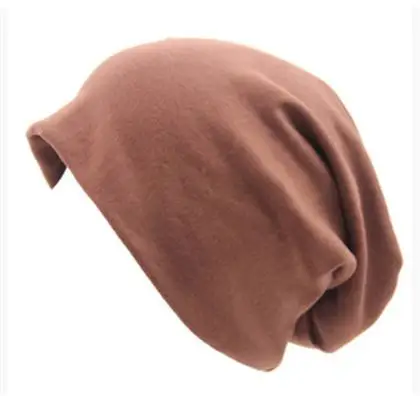 M028 Light khaki Зимние шапки, осенние шапки, 20 цветов, Женская Шапка-бини, Женская хлопковая однотонная высококачественная повседневная многофункциональная шапка Skullies - Цвет: M028 Light khaki