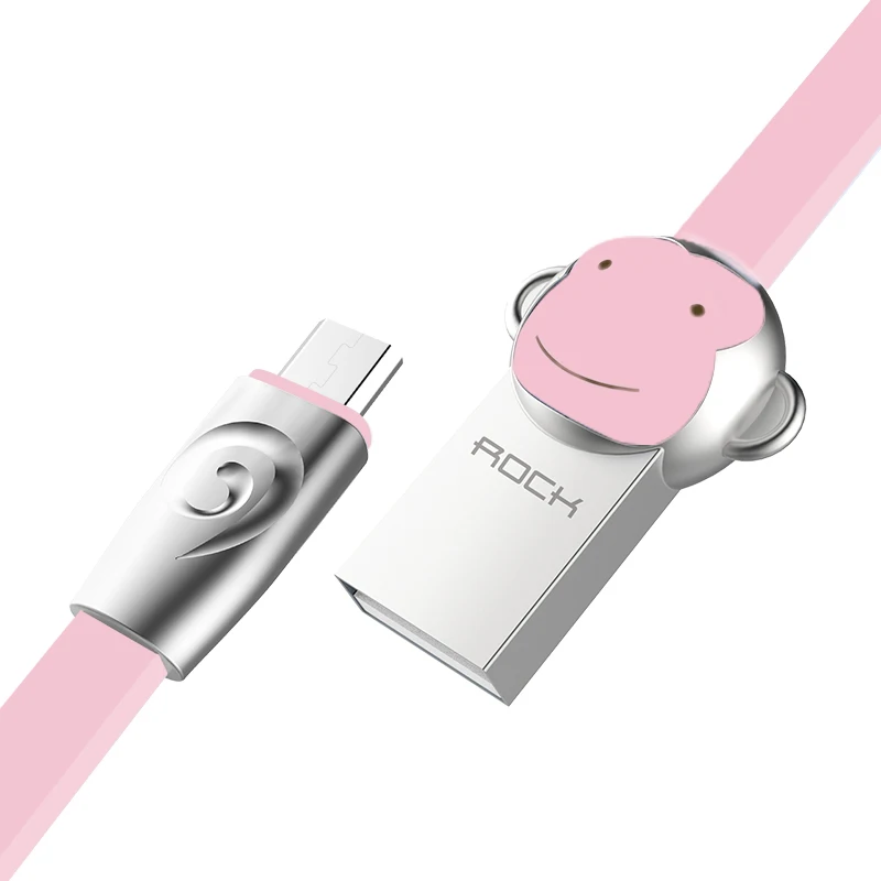 ROCK Micro USB кабель для Xiaomi Зодиак шаблон Быстрая зарядка кабель для samsung htc huawei LG sony Nokia Android устройства - Цвет: Monkey