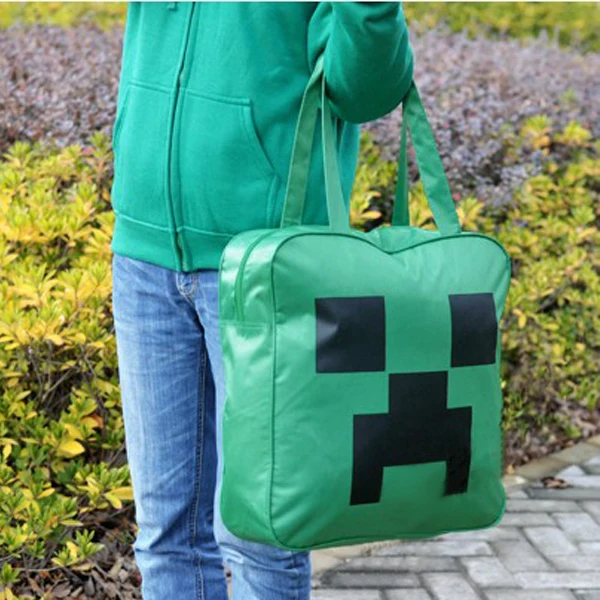 MINECRAFT MINECON Style Inspired Creeper Satchel JJFace Green Shoulder Bag Free Shipping | Багаж и сумки