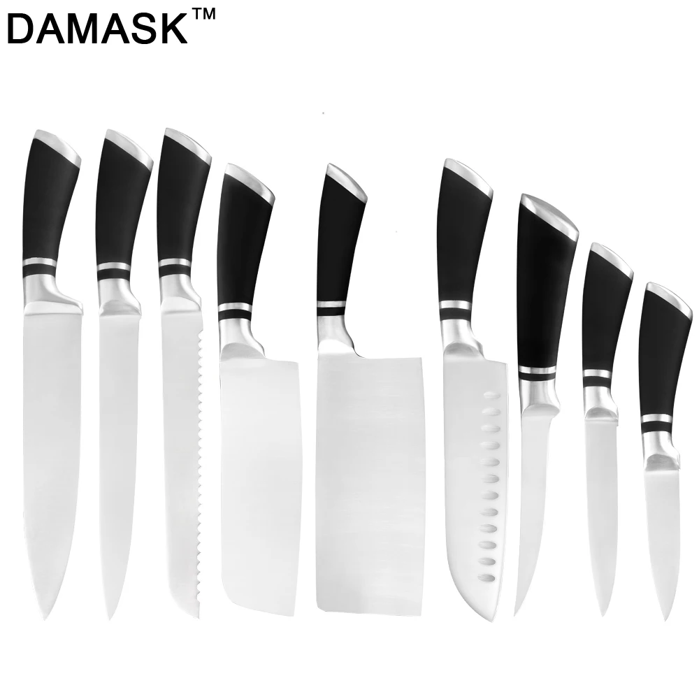 Набор профессиональных кухонных ножей DAMASK 9 шт. набор поварских из нержавеющей