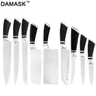 Набор профессиональных кухонных ножей DAMASK, 9 шт., набор поварских ножей из нержавеющей стали, японские кухонные ножи, супер острые лезвия, антипригарные