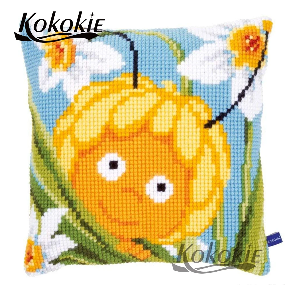 

Набор спиц для вышивания, Набор для вышивки подушек, с мультяшным принтом пчелы